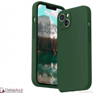 Liquid Air guminis žalias dėklas - su kameros apsauga (Apple Iphone 13)